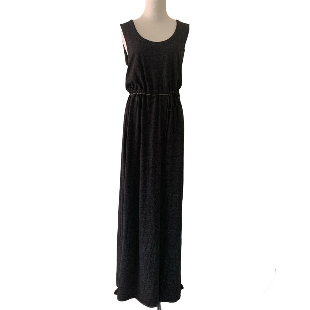 CHASER KNOT BACK HEATHER BLACK SLEEVELESS MAXI DRESS **NWT** - Picture 2 of 15